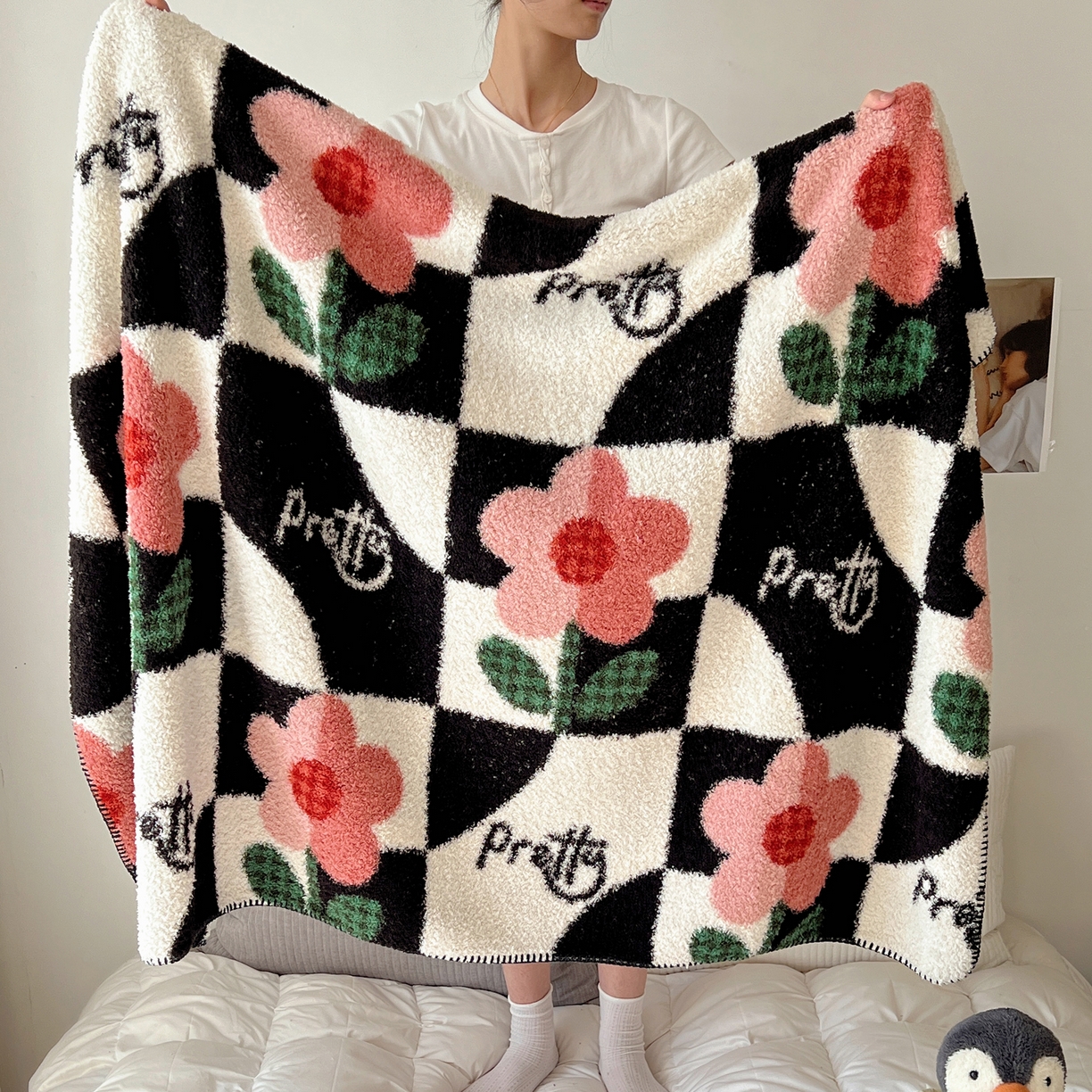 91家纺网 家纺一手货源 找家纺 （总）舒隅家纺 A类高级感半边绒三角针毛毯毯子