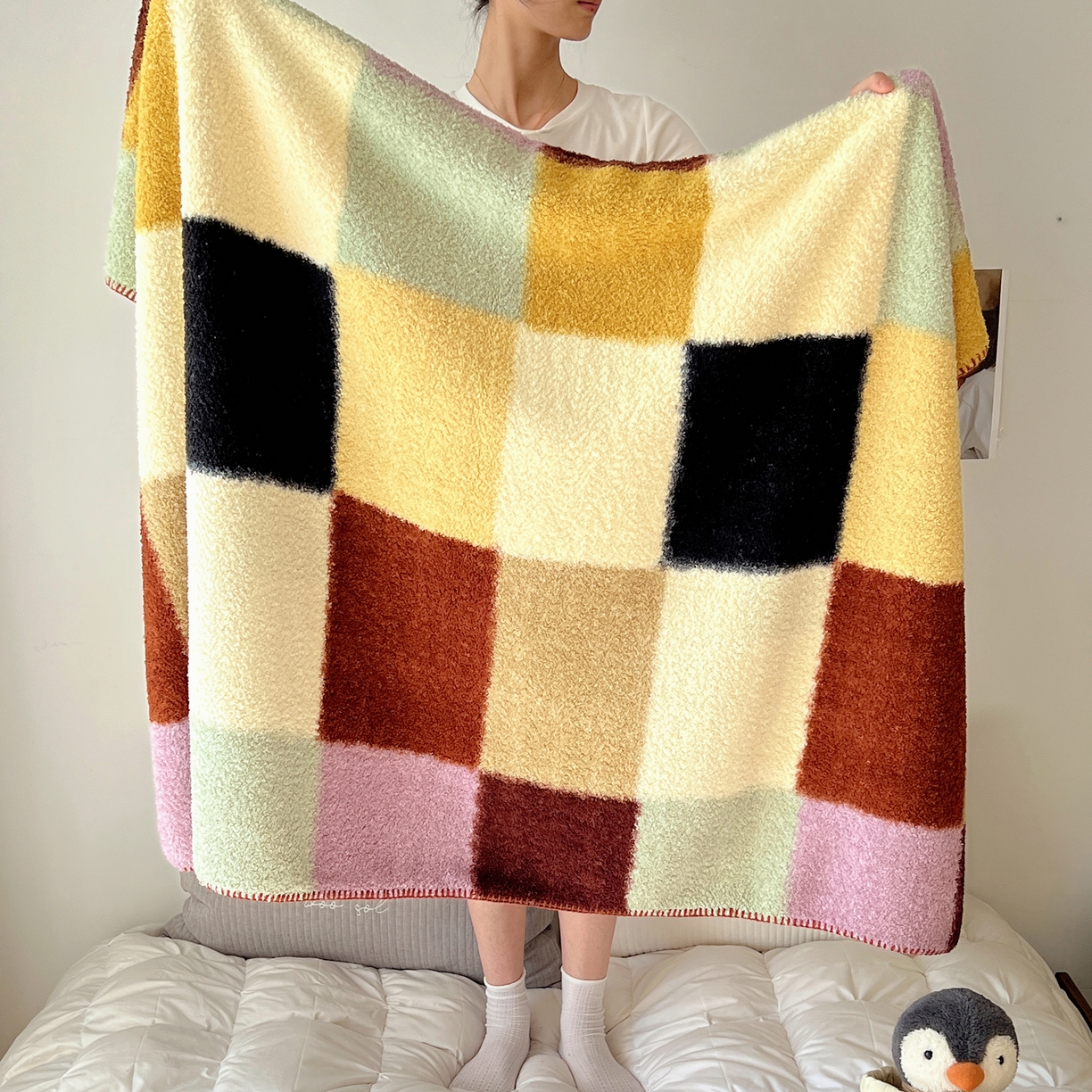 91家纺网 家纺一手货源 找家纺 （总）舒隅家纺 A类高级感半边绒三角针毛毯毯子