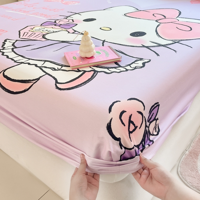 91家纺网 家纺一手货源 找家纺 博雅 2025春夏新款三丽欧大版全棉纯棉单品床笠床笠单件单床笠 全棉大版-香香KT