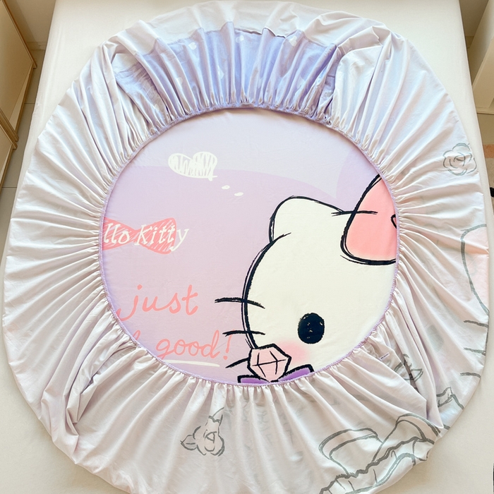 91家纺网 家纺一手货源 找家纺 博雅 2025春夏新款三丽欧大版全棉纯棉单品床笠床笠单件单床笠 全棉大版-香香KT