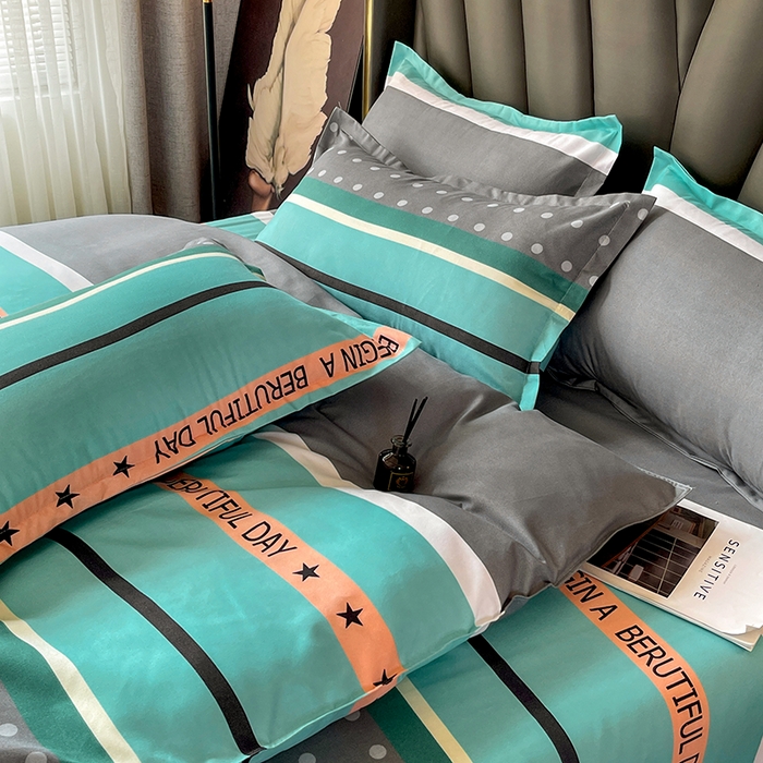 91家纺网 家纺一手货源 找家纺 文黛家居 2025新款植物羊绒亲肤小版花单被套 安德里亚1