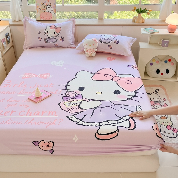 91家纺网 家纺一手货源 找家纺 博雅 2025春夏新款三丽欧大版全棉纯棉单品床笠床笠单件单床笠 全棉大版-香香KT