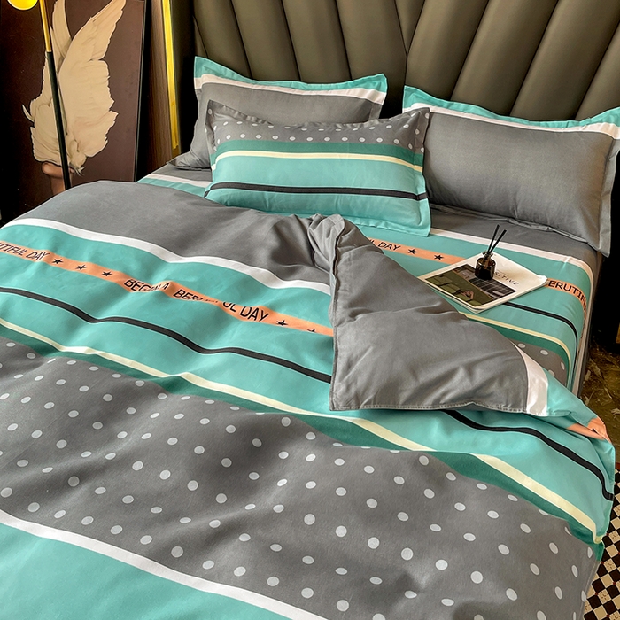 91家纺网 家纺一手货源 找家纺 文黛家居 2025新款植物羊绒亲肤小版花单被套 安德里亚1