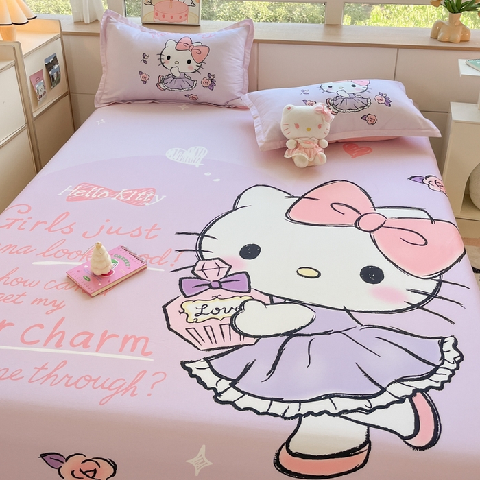 91家纺网 家纺一手货源 找家纺 博雅 2025春夏新款三丽欧大版全棉纯棉单品床笠床笠单件单床笠 全棉大版-香香KT