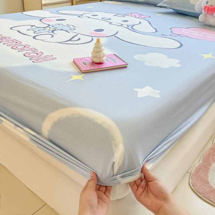 91家纺网 家纺一手货源 找家纺 博雅 2025春夏新款三丽欧大版全棉纯棉单品床笠床笠单件单床笠 全棉大版-云朵玉桂狗