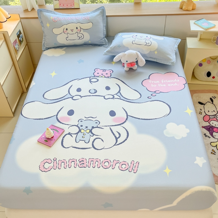 91家纺网 家纺一手货源 找家纺 博雅 2025春夏新款三丽欧大版全棉纯棉单品床笠床笠单件单床笠 全棉大版-云朵玉桂狗