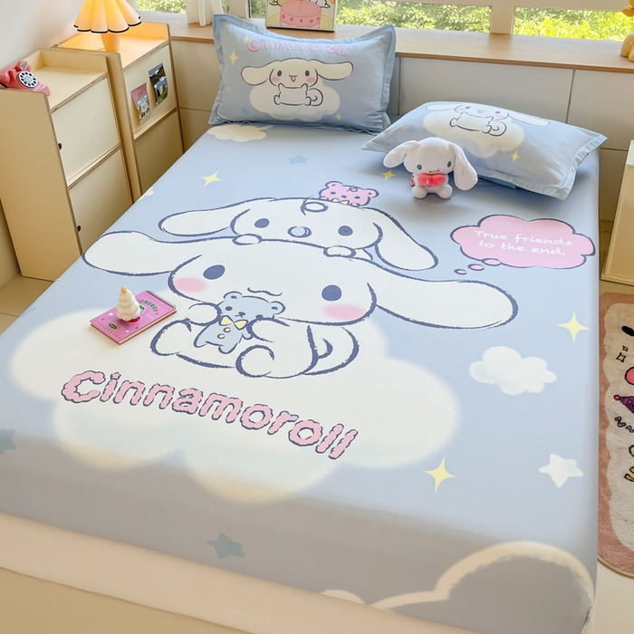 91家纺网 家纺一手货源 找家纺 博雅 2025春夏新款三丽欧大版全棉纯棉单品床笠床笠单件单床笠 全棉大版-云朵玉桂狗