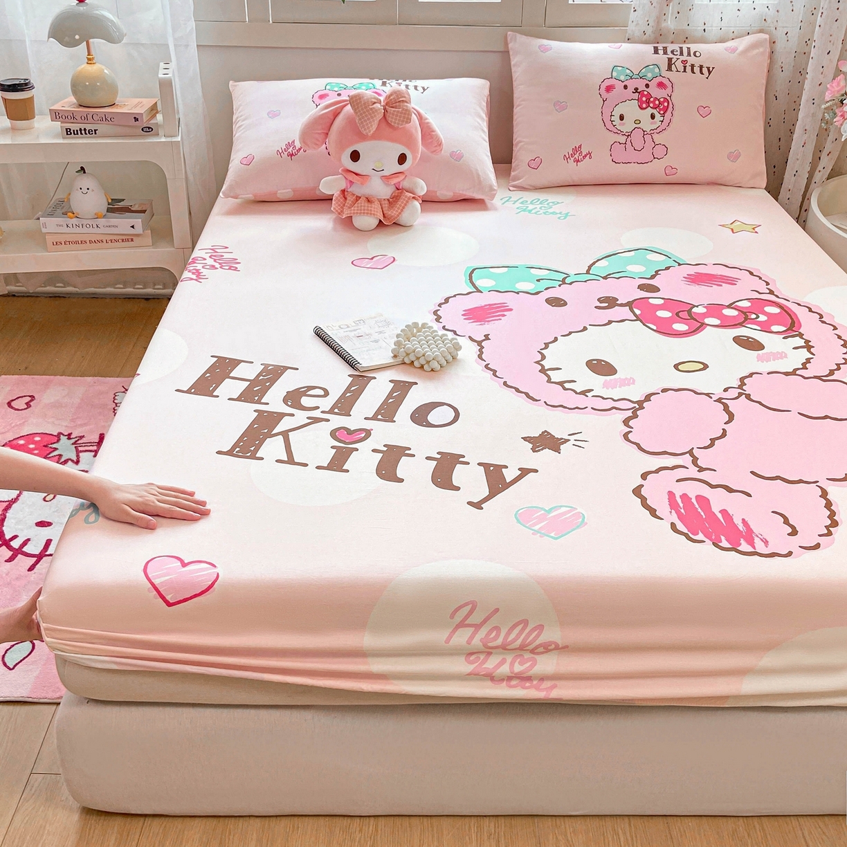 91家纺网 家纺一手货源 找家纺 博雅 2025春夏新款三丽欧大版全棉纯棉单品床笠床笠单件单床笠 全棉大版-玩具熊KT