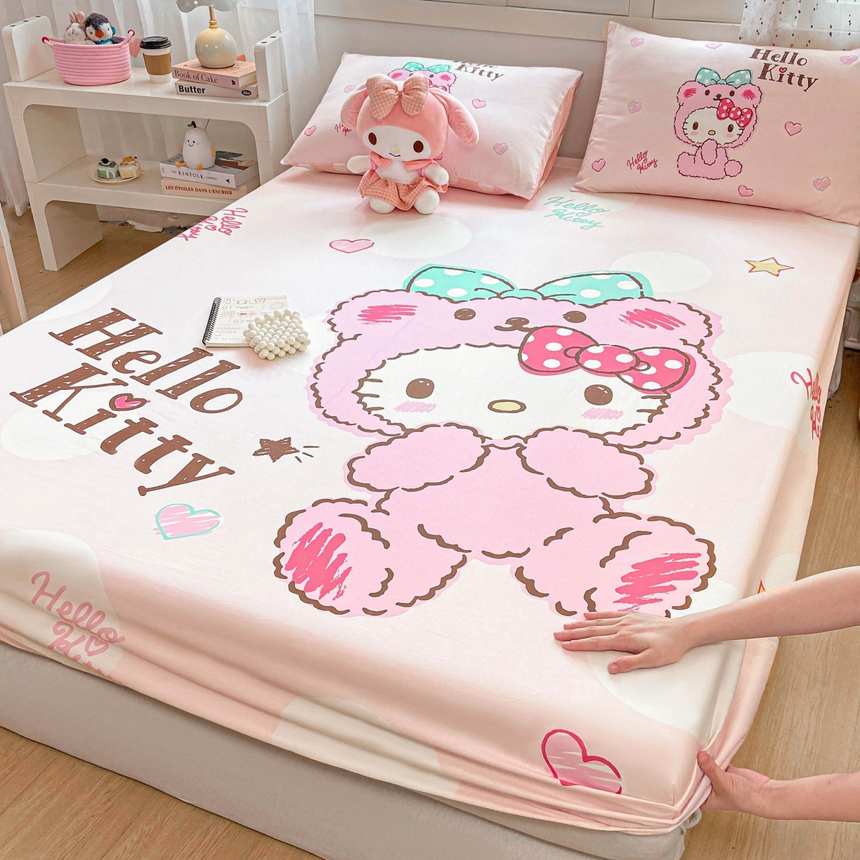 91家纺网 家纺一手货源 找家纺 博雅 2025春夏新款三丽欧大版全棉纯棉单品床笠床笠单件单床笠 全棉大版-玩具熊KT