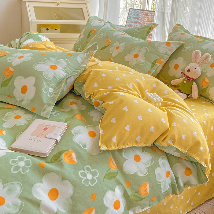 91家纺网 家纺一手货源 找家纺 文黛家居 2025新款植物羊绒亲肤小版花单被套 初语