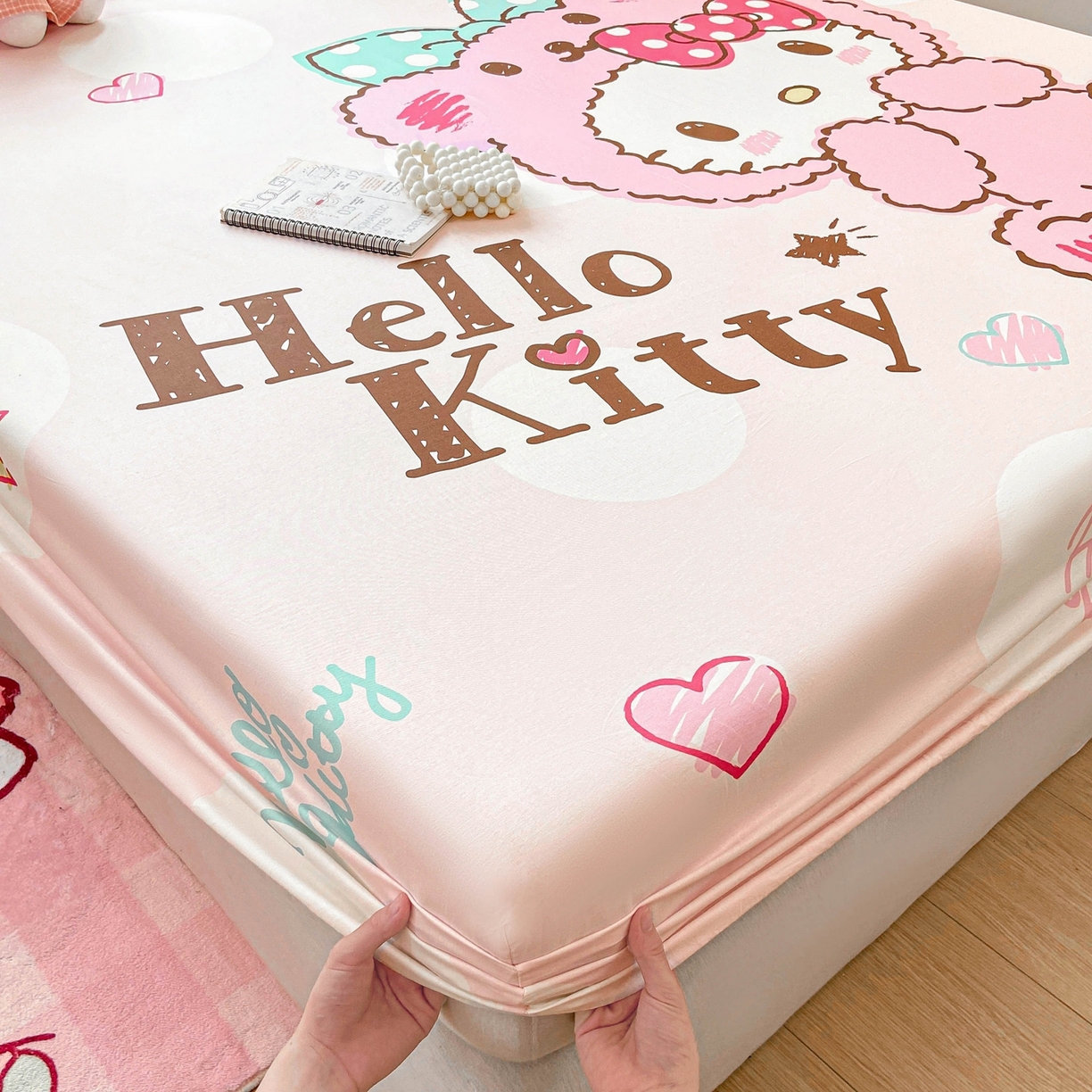 91家纺网 家纺一手货源 找家纺 博雅 2025春夏新款三丽欧大版全棉纯棉单品床笠床笠单件单床笠 全棉大版-玩具熊KT