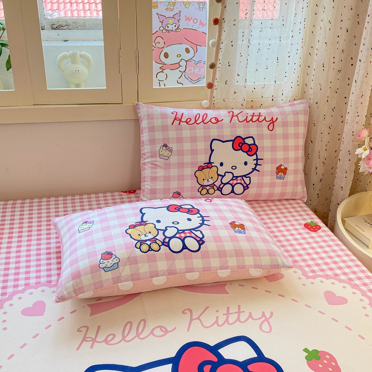 91家纺网 家纺一手货源 找家纺 博雅 2025春夏新款三丽欧大版全棉纯棉单品床笠床笠单件单床笠 全棉大版-小熊饼干KT