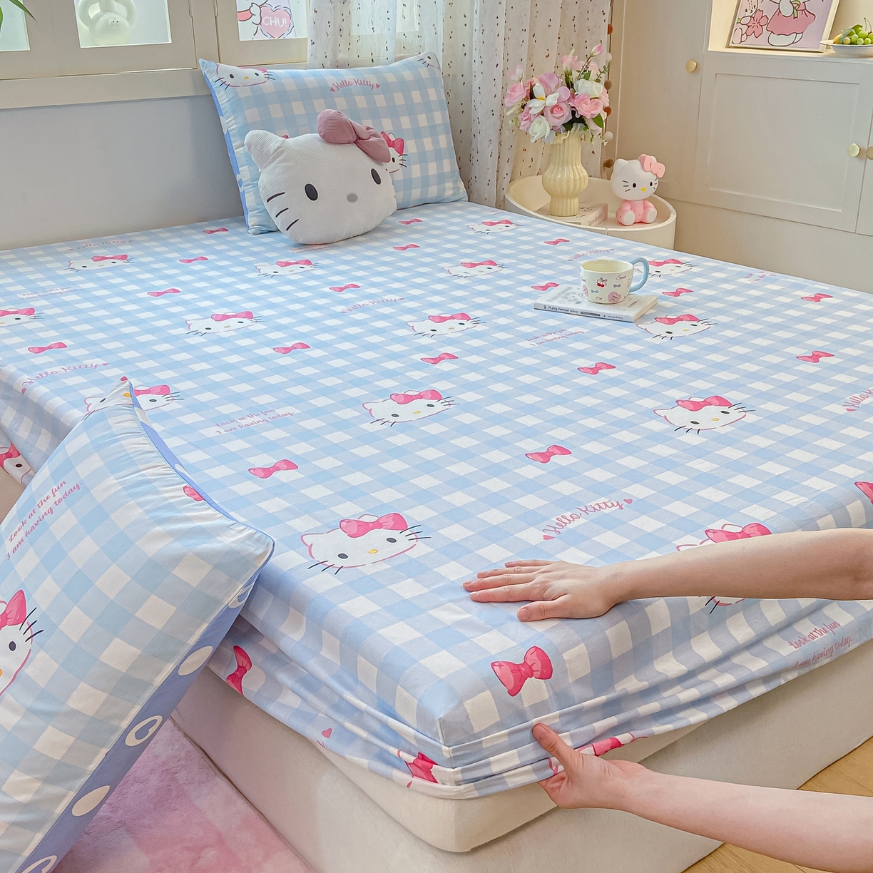 91家纺网 家纺一手货源 找家纺 （总）博雅 2025春夏新款三丽欧小版全棉纯棉单品床笠床笠单件单床笠