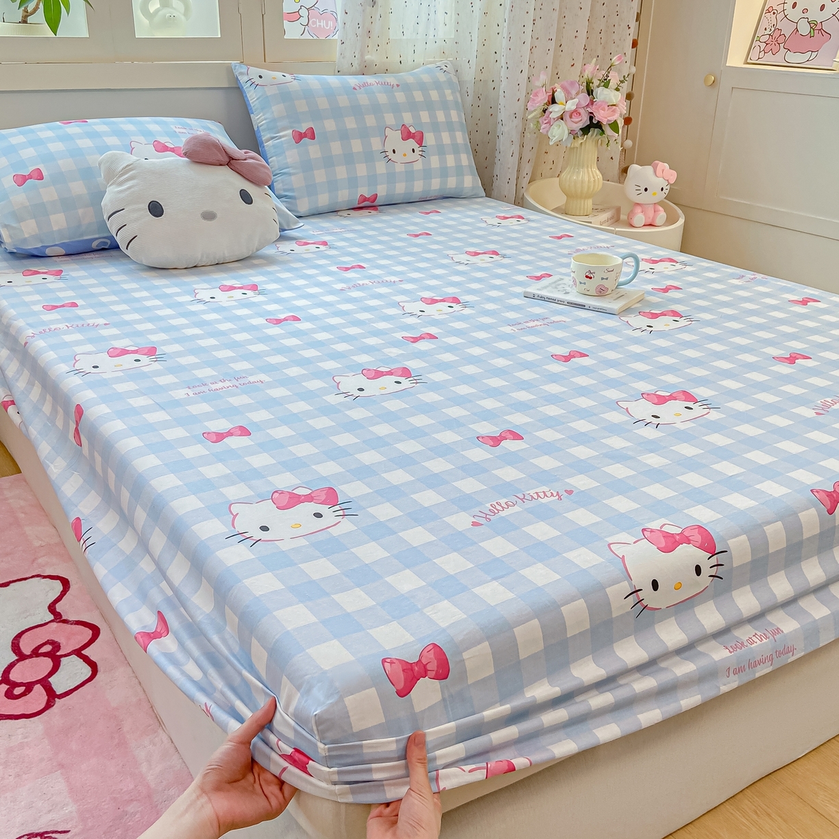 91家纺网 家纺一手货源 找家纺 （总）博雅 2025春夏新款三丽欧小版全棉纯棉单品床笠床笠单件单床笠