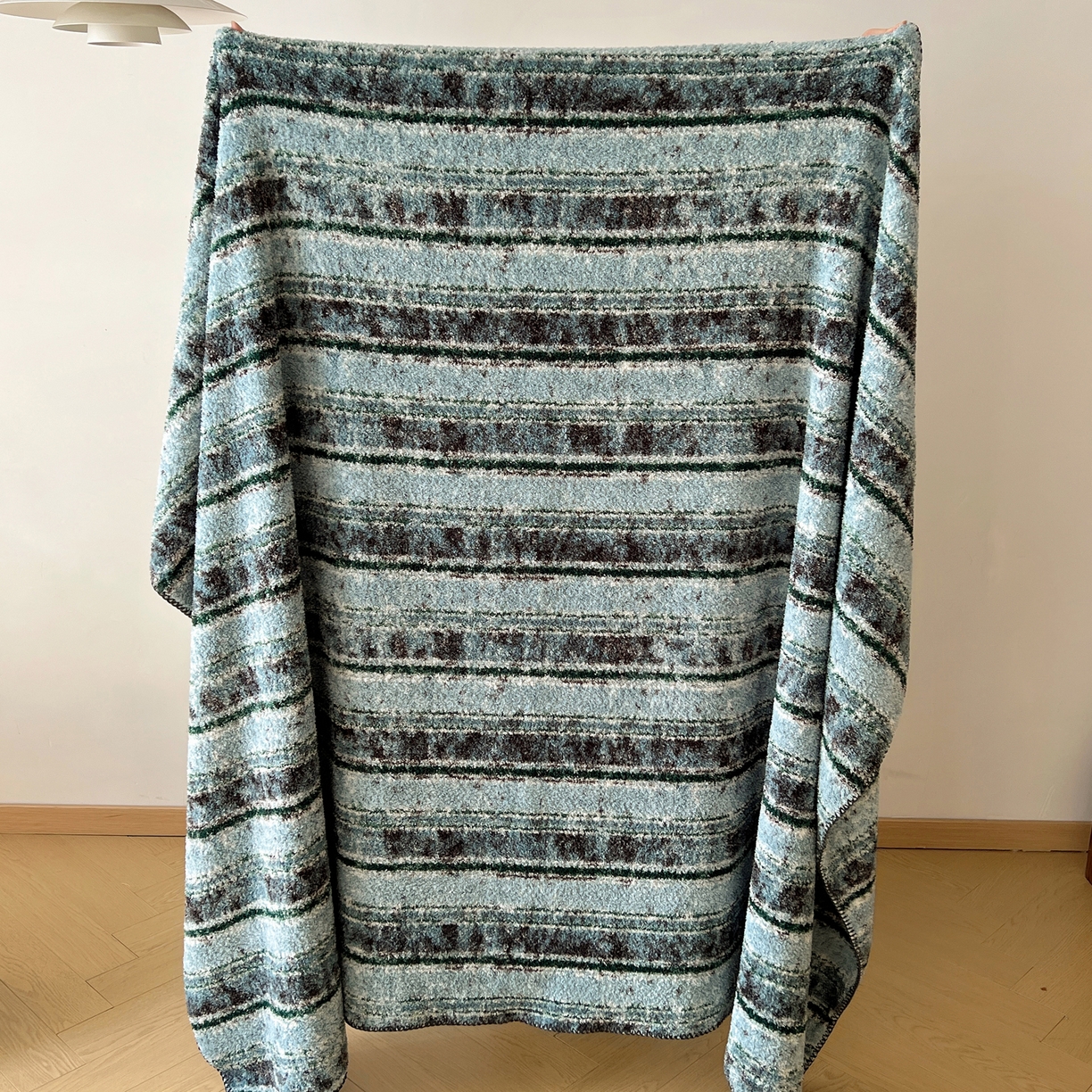 91家纺网 家纺一手货源 找家纺 舒隅家纺 A类高级感半边绒三角针毛毯毯子 黛弦-绿