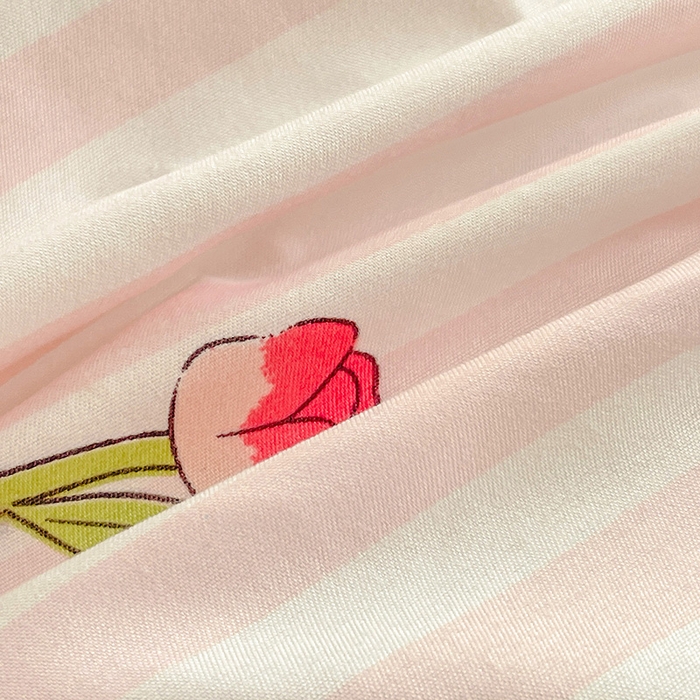 91家纺网 家纺一手货源 找家纺 文黛家居 2025新款植物羊绒亲肤小版花单被套 粉黛佳人