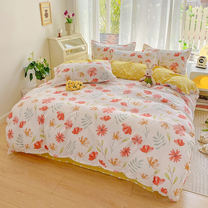 91家纺网 家纺一手货源 找家纺 文黛家居 2025新款植物羊绒亲肤小版花单被套 花伊浓