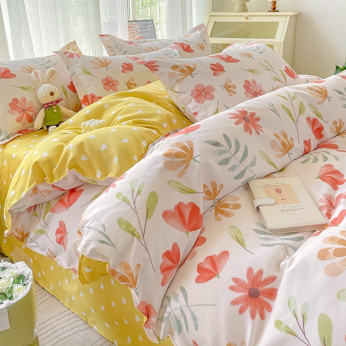 91家纺网 家纺一手货源 找家纺 文黛家居 2025新款植物羊绒亲肤小版花单被套 花伊浓