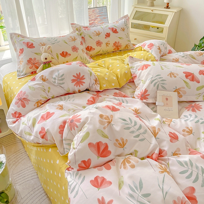 91家纺网 家纺一手货源 找家纺 文黛家居 2025新款植物羊绒亲肤小版花单被套 花伊浓