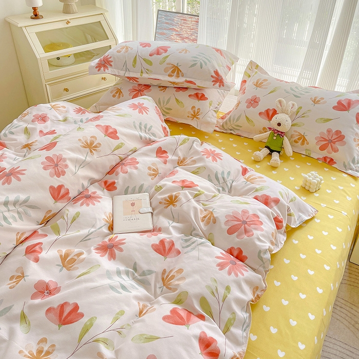 91家纺网 家纺一手货源 找家纺 文黛家居 2025新款植物羊绒亲肤小版花单被套 花伊浓