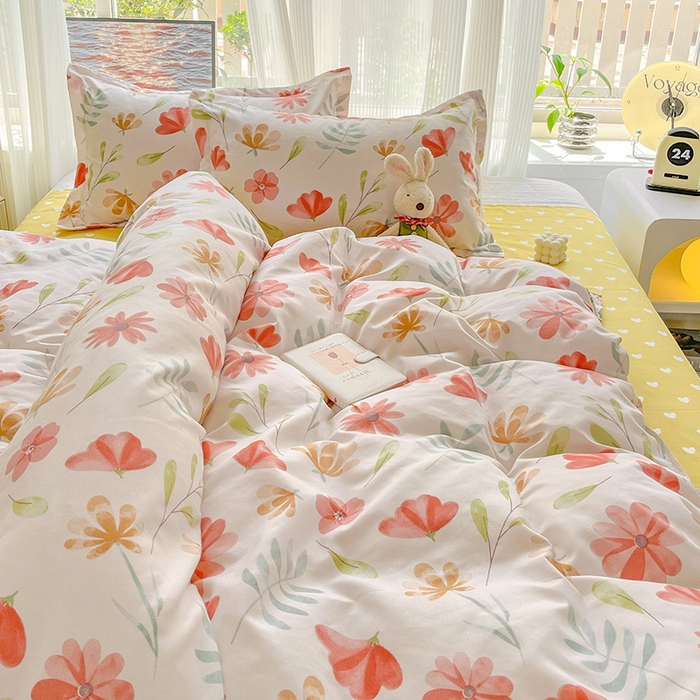 91家纺网 家纺一手货源 找家纺 文黛家居 2025新款植物羊绒亲肤小版花单被套 花伊浓