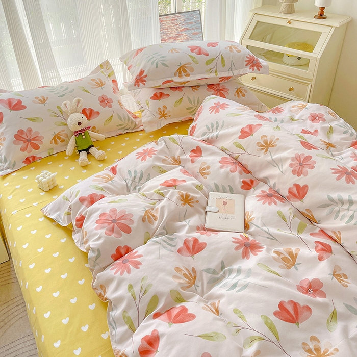 91家纺网 家纺一手货源 找家纺 文黛家居 2025新款植物羊绒亲肤小版花单被套 花伊浓