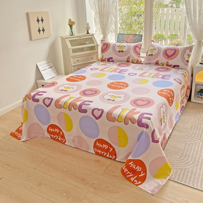 91家纺网 家纺一手货源 找家纺 文黛家居 2025新款植物羊绒亲肤小版花单被套 快乐时光