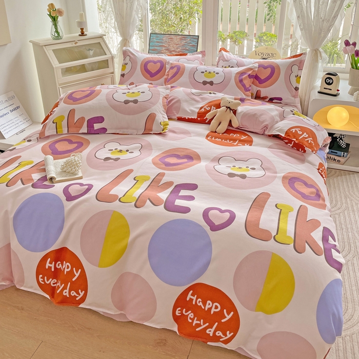 91家纺网 家纺一手货源 找家纺 文黛家居 2025新款植物羊绒亲肤小版花单被套 快乐时光