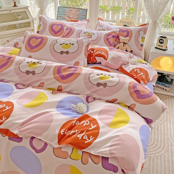 91家纺网 家纺一手货源 找家纺 文黛家居 2025新款植物羊绒亲肤小版花单被套 快乐时光