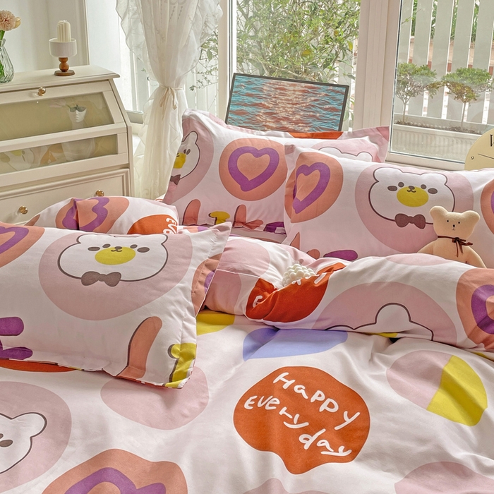 91家纺网 家纺一手货源 找家纺 文黛家居 2025新款植物羊绒亲肤小版花单被套 快乐时光