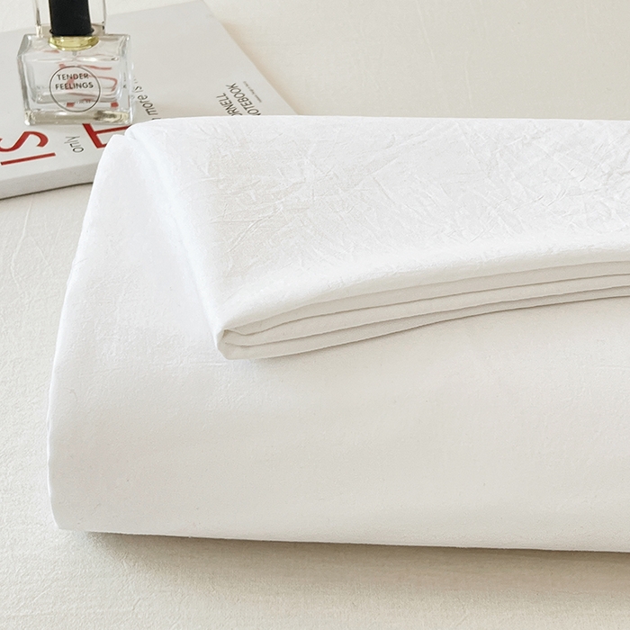 91家纺网 家纺一手货源 找家纺 优尚佳生活馆 2025新款亲肤水洗棉纯色单品床单 乳白