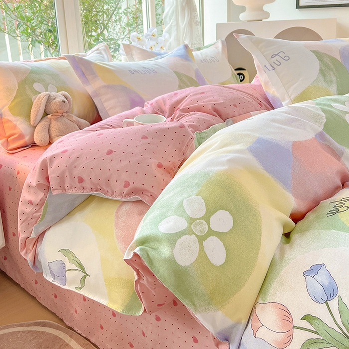 91家纺网 家纺一手货源 找家纺 文黛家居 2025新款植物羊绒亲肤小版花单被套 梦悠