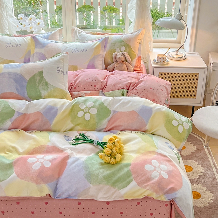 91家纺网 家纺一手货源 找家纺 文黛家居 2025新款植物羊绒亲肤小版花单被套 梦悠