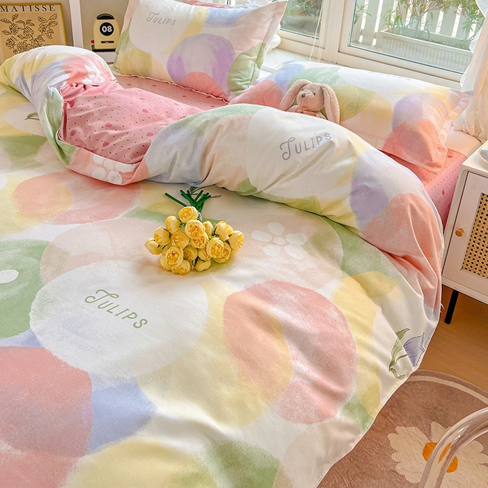 91家纺网 家纺一手货源 找家纺 文黛家居 2025新款植物羊绒亲肤小版花单被套 梦悠