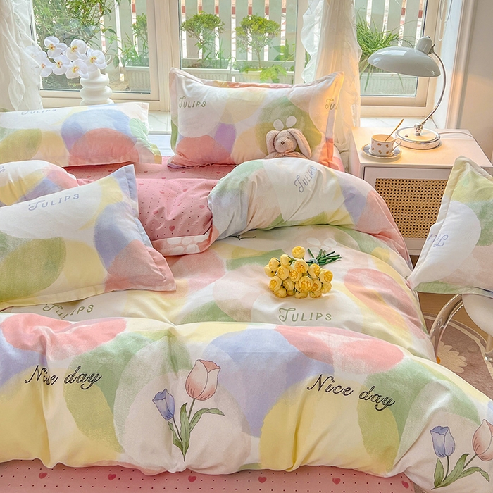 91家纺网 家纺一手货源 找家纺 文黛家居 2025新款植物羊绒亲肤小版花单被套 梦悠