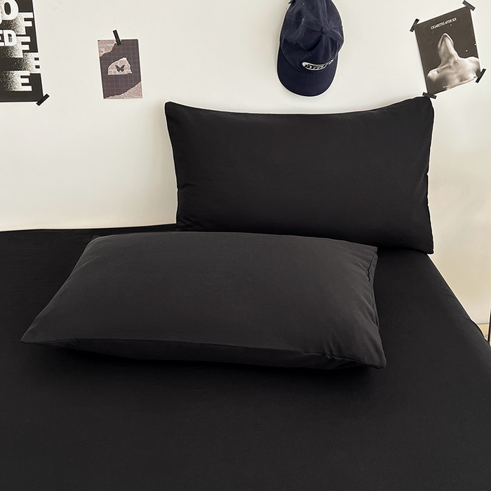 91家纺网 家纺一手货源 找家纺 优尚佳生活馆 2025新款亲肤水洗棉纯色单品床单 静夜