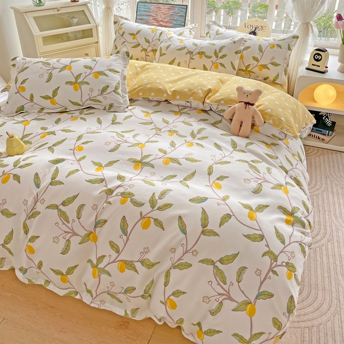 91家纺网 家纺一手货源 找家纺 文黛家居 2025新款植物羊绒亲肤小版花单被套 清风