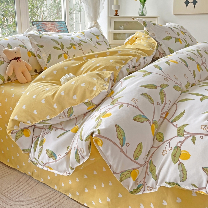 91家纺网 家纺一手货源 找家纺 文黛家居 2025新款植物羊绒亲肤小版花单被套 清风