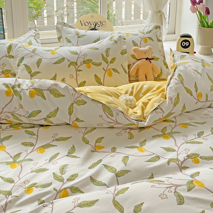 91家纺网 家纺一手货源 找家纺 文黛家居 2025新款植物羊绒亲肤小版花单被套 清风