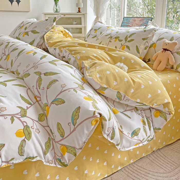 91家纺网 家纺一手货源 找家纺 文黛家居 2025新款植物羊绒亲肤小版花单被套 清风