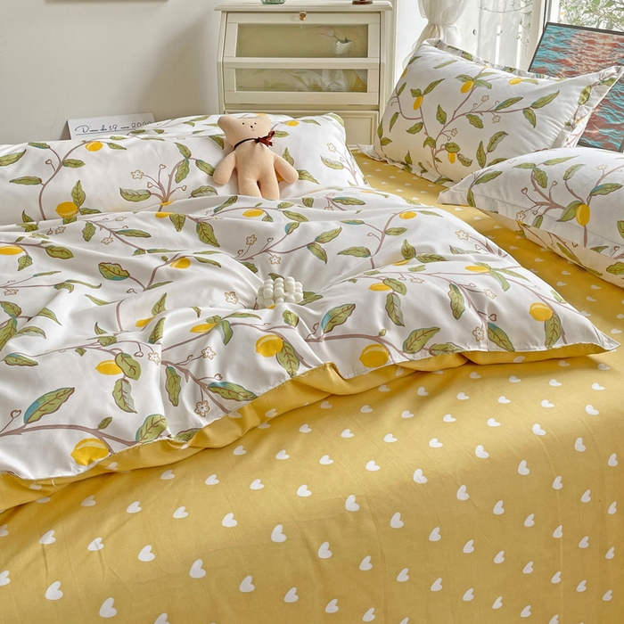 91家纺网 家纺一手货源 找家纺 文黛家居 2025新款植物羊绒亲肤小版花单被套 清风