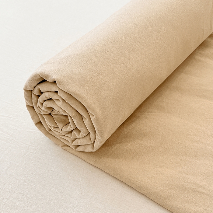 91家纺网 家纺一手货源 找家纺 优尚佳生活馆 2025新款亲肤水洗棉纯色单品床单 伦敦咖