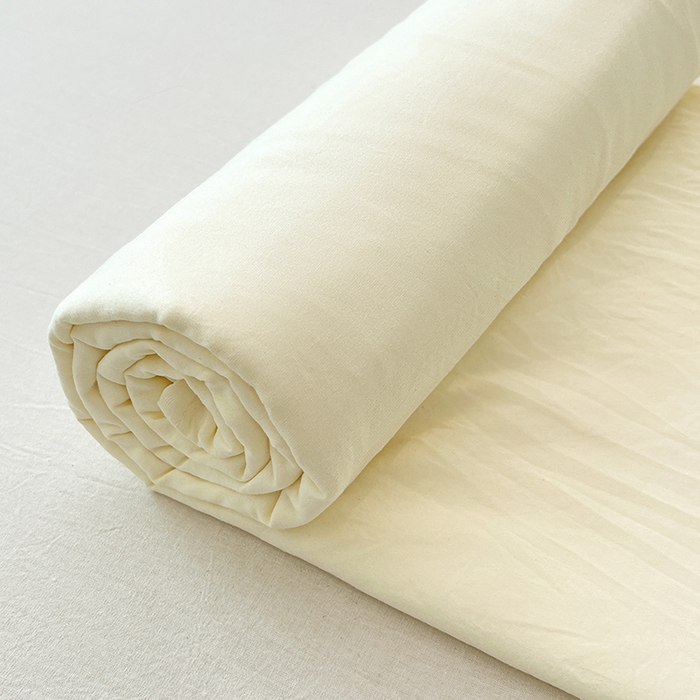 91家纺网 家纺一手货源 找家纺 优尚佳生活馆 2025新款亲肤水洗棉纯色单品床单 奶酪白