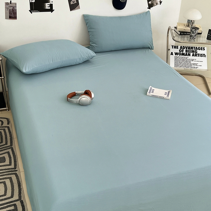 91家纺网 家纺一手货源 找家纺 优尚佳生活馆 2025新款亲肤水洗棉纯色单品床单 品悦