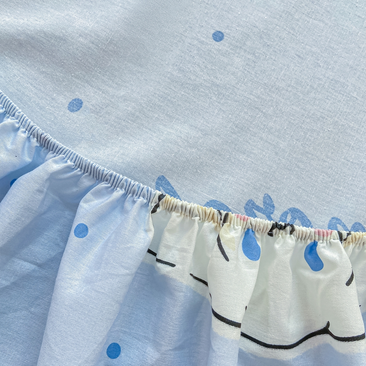 91家纺网 家纺一手货源 找家纺 博雅 2025春夏新款三丽欧小版全棉纯棉单品床笠床笠单件单床笠 点点玉桂狗