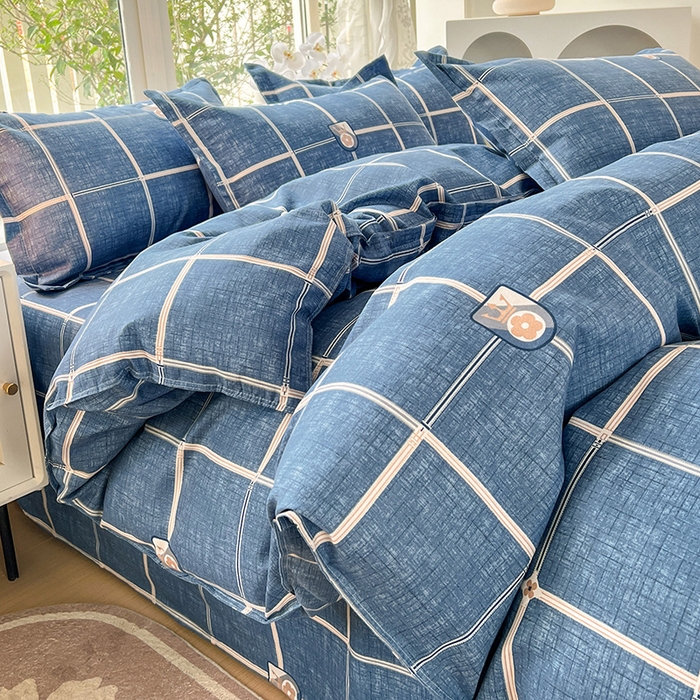 91家纺网 家纺一手货源 找家纺 文黛家居 2025新款植物羊绒亲肤小版花单被套 绅士