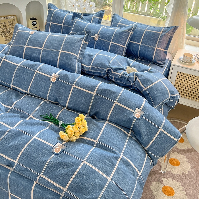 91家纺网 家纺一手货源 找家纺 文黛家居 2025新款植物羊绒亲肤小版花单被套 绅士