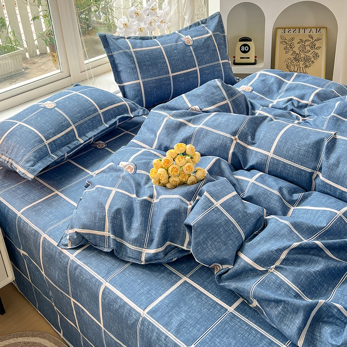 91家纺网 家纺一手货源 找家纺 文黛家居 2025新款植物羊绒亲肤小版花单被套 绅士