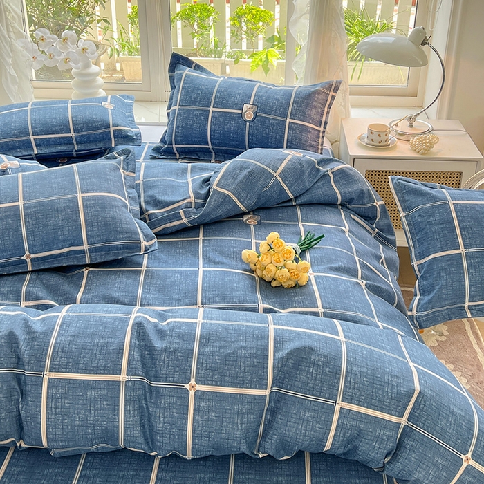 91家纺网 家纺一手货源 找家纺 文黛家居 2025新款植物羊绒亲肤小版花单被套 绅士