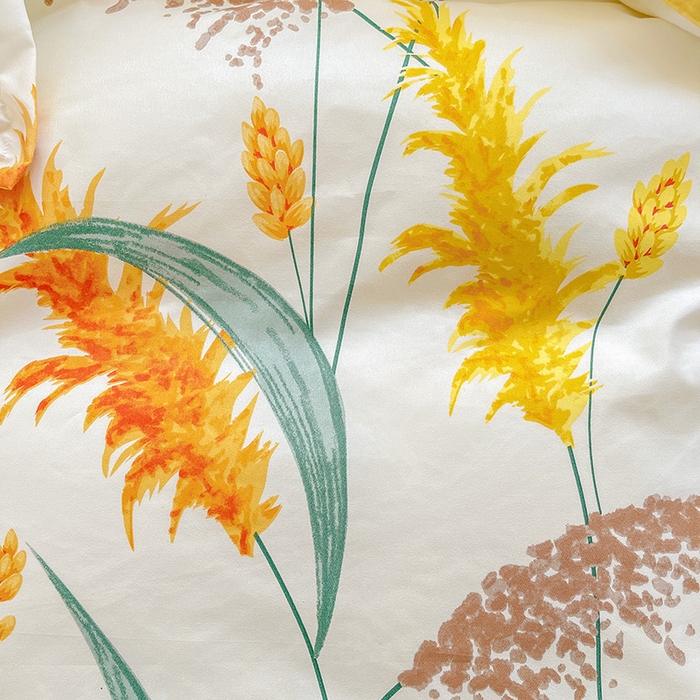 91家纺网 家纺一手货源 找家纺 文黛家居 2025新款植物羊绒亲肤小版花单被套 穗穗平安